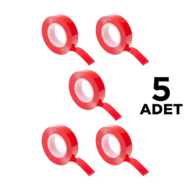 Akrilik Silikon Esnek Su Geçirmez Çift Taraflı Bant 5 Adet 10mm X 5m