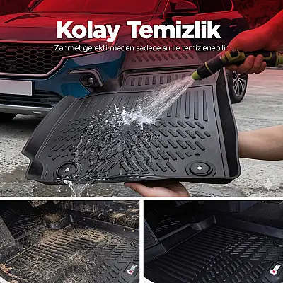 Turtle Bmw 1-Series (F70) 2024-2026 Uyumlu 3D Havuzlu Oto Paspas - 2