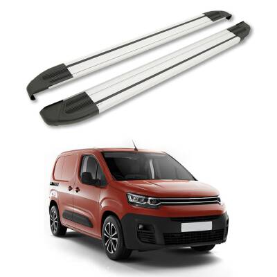 Turtle Citroen Berlingo 2019-2025 / Uzun Şasi Yan Basamak Brillant Gri