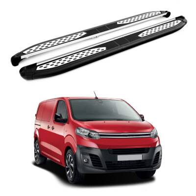 Turtle Citroen Dispatch (Mk3) 2017-2025 / Kısa Şasi Yan Basamak Plus Siyah