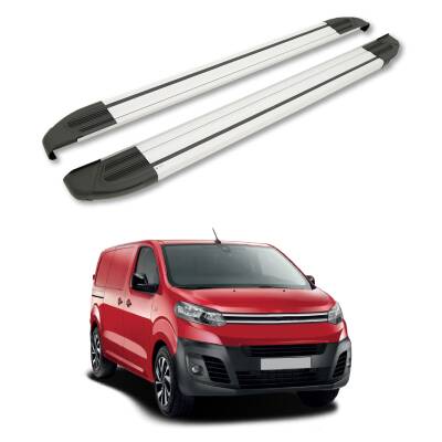 Turtle Citroen Dispatch (Mk3) 2017-2025 / Uzun Şasi Yan Basamak Brillant Gri