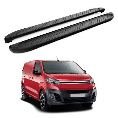 Turtle Citroen Dispatch (Mk3) 2017-2025 / Uzun Şasi Yan Basamak Sapphire V1 Siyah