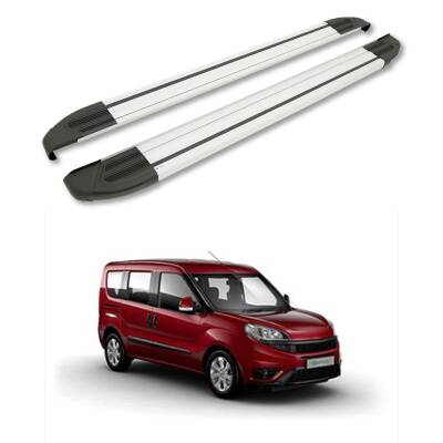Turtle Fiat Doblo 2 2010-2022 / Kısa Şasi Yan Basamak Brillant Gri