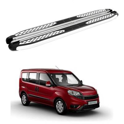 Turtle Fiat Doblo 2 2010-2022 / Kısa Şasi Yan Basamak Plus Gri