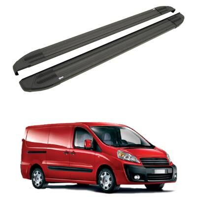 Turtle Fiat Scudo (Mk2) 2006-2016 / Kısa Şasi Yan Basamak Brillant Siyah