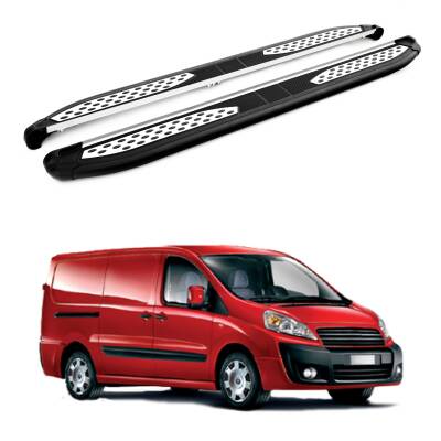 Turtle Fiat Scudo (Mk2) 2006-2016 / Kısa Şasi Yan Basamak Plus Siyah