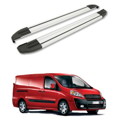 Turtle Fiat Scudo (Mk2) 2006-2016 / Uzun Şasi Yan Basamak Brillant Gri