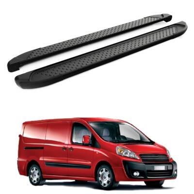 Turtle Fiat Scudo (Mk2) 2006-2016 / Uzun Şasi Yan Basamak Sapphire V1 Siyah