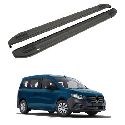 Turtle Mercedes-Benz Citan 2012-2021 / Kısa Şasi Yan Basamak Brillant Siyah