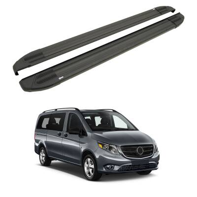Turtle Mercedes-Benz Metris (W447) 2015-2025 / Kısa Şasi Yan Basamak Brillant Siyah