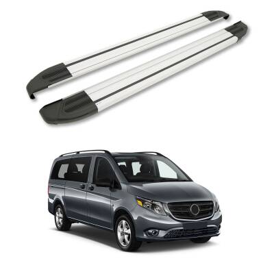 Turtle Mercedes-Benz Metris (W447) 2015-2025 / Uzun Şasi Yan Basamak Brillant Gri