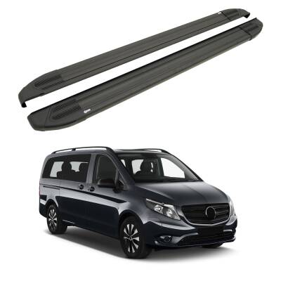 Turtle Mercedes-Benz Tourmalineer (W447) 2015-2025 / ExUzun Şasi Yan Basamak Brillant Siyah