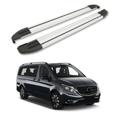 Turtle Mercedes-Benz Tourmalineer (W447) 2015-2025 / Uzun Şasi Yan Basamak Brillant Gri