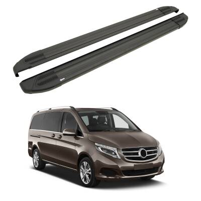 Turtle Mercedes-Benz V-Class (W447) 2015-2025 / Kısa Şasi Yan Basamak Brillant Siyah