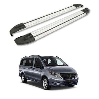 Turtle Mercedes-Benz Vito (W447) 2015-2025 / ExUzun Şasi Yan Basamak Brillant Gri