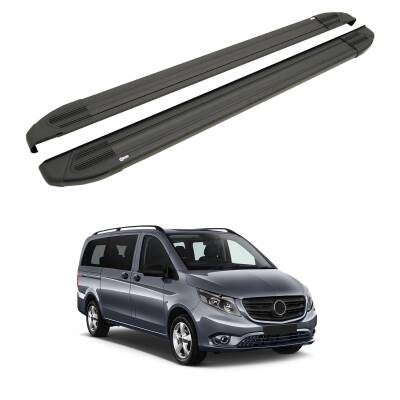 Turtle Mercedes-Benz Vito (W447) 2015-2025 / Kısa Şasi Yan Basamak Brillant Siyah