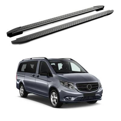 Turtle Mercedes-Benz Vito (W447) 2015-2025 / Uzun Şasi Yan Basamak Era V2 Siyah