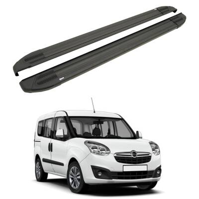 Turtle Opel Combo D 2012-2018 / Kısa Şasi Yan Basamak Brillant Siyah