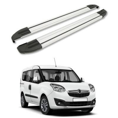 Turtle Opel Combo D 2012-2018 / Uzun Şasi Yan Basamak Brillant Gri