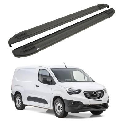 Turtle Opel Combo E 2019-2025 / Kısa Şasi Yan Basamak Brillant Siyah
