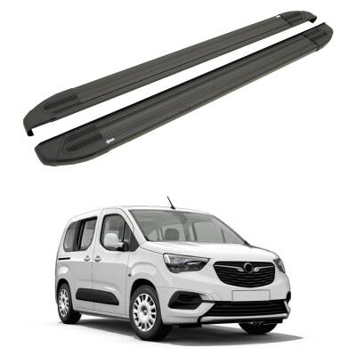 Turtle Opel Combo Life 2019-2025 / Kısa Şasi Yan Basamak Brillant Siyah