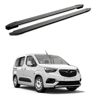Turtle Opel Combo Life 2019-2025 / Kısa Şasi Yan Basamak Era V2 Siyah