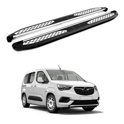 Turtle Opel Combo Life 2019-2025 / Uzun Şasi Yan Basamak Plus Siyah
