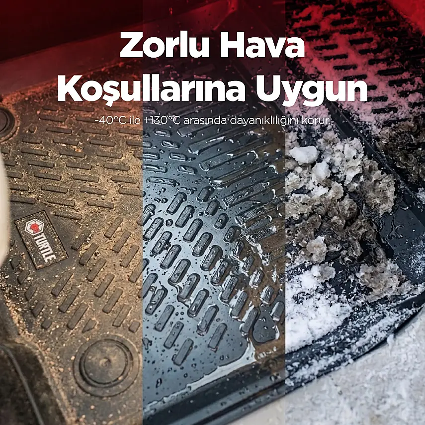 Turtle Opel Frontera B 2024-2026 Uyumlu 3D Havuzlu Oto Paspas - 3