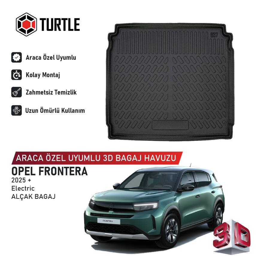 Turtle Opel Frontera E 2025-2026 Uyumlu 3D Havuzlu Bagaj Havuzu - 1