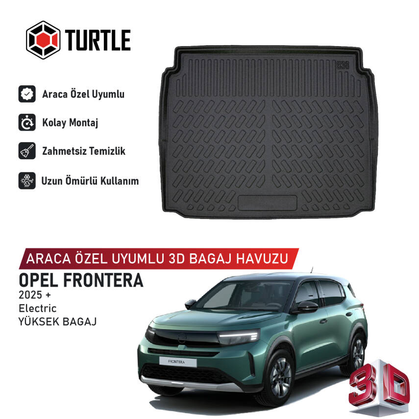 Turtle Opel Frontera E 2025-2026 Uyumlu 3D Havuzlu Bagaj Havuzu - 1