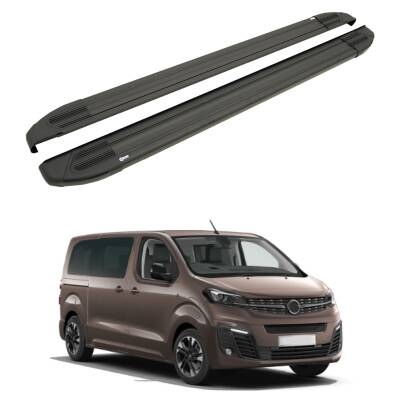 Turtle Opel Zafira Life (Mk3) 2019-2025 / Uzun Şasi Yan Basamak Brillant Siyah