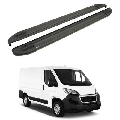 Turtle Peugeot Boxer 2006-2025 / Uzun Şasi Yan Basamak Brillant Siyah