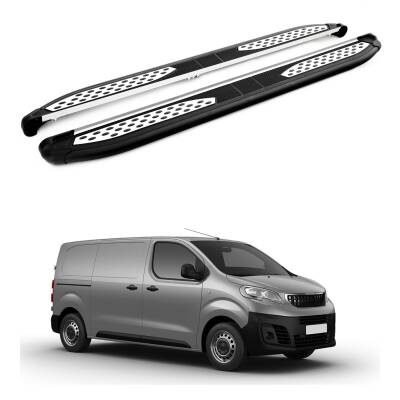 Turtle Peugeot Expert (Mk3) 2017-2025 / Kısa Şasi Yan Basamak Plus Siyah