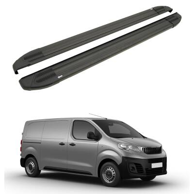 Turtle Peugeot Expert (Mk3) 2017-2025 / Orta Şasi Yan Basamak Brillant Siyah