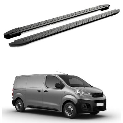 Turtle Peugeot Expert (Mk3) 2017-2025 / Orta Şasi Yan Basamak Era V1 Siyah