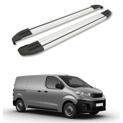 Turtle Peugeot Expert (Mk3) 2017-2025 / Uzun Şasi Yan Basamak Brillant Gri
