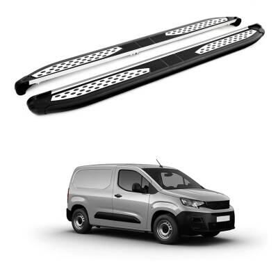 Turtle Peugeot Partner 2019-2025 / Kısa Şasi Yan Basamak Plus Siyah
