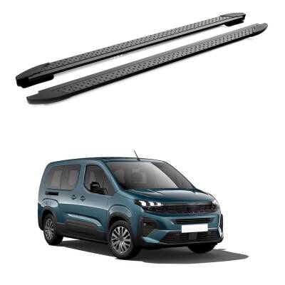 Turtle Peugeot Rifter 2019-2025 / Kısa Şasi Yan Basamak Era V2 Siyah