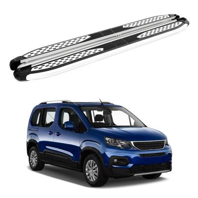 Turtle Peugeot Rifter 2019-2025 / Kısa Şasi Yan Basamak Plus Gri