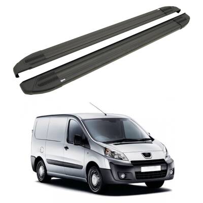 Turtle Peugeot Tepee Expert (Mk2) 2006-2016 / Uzun Şasi Yan Basamak Brillant Siyah