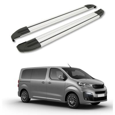Turtle Peugeot Traveller (Mk3) 2017-2025 / Kısa Şasi Yan Basamak Brillant Gri