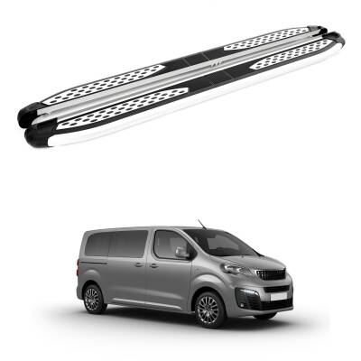 Turtle Peugeot Traveller (Mk3) 2017-2025 / Kısa Şasi Yan Basamak Plus Gri