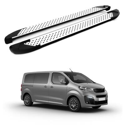 Turtle Peugeot Traveller (Mk3) 2017-2025 / Orta Şasi Yan Basamak Sapphire V1 Gri