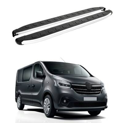 Turtle Renault Trafic (X82) 2014-2025 / Uzun Şasi Yan Basamak Alyans Gri