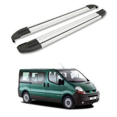 Turtle Renault Trafic (X83) 2001-2014 / Uzun Şasi Yan Basamak Brillant Gri