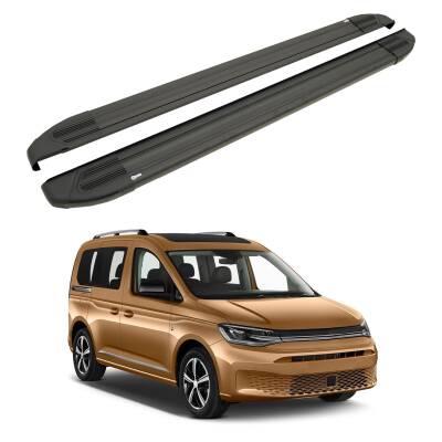 Turtle Volkswagen Caddy 2020-2025 / Kısa Şasi Yan Basamak Brillant Siyah