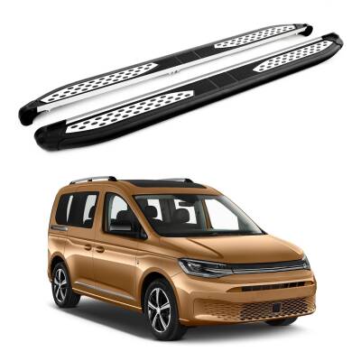 Turtle Volkswagen Caddy 2020-2025 / Kısa Şasi Yan Basamak Plus Siyah