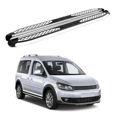 Turtle Volkswagen Caddy (2K) 2003-2019 / Kısa Şasi Yan Basamak Plus Gri