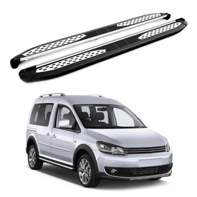 Turtle Volkswagen Caddy (2K) 2003-2019 / Kısa Şasi Yan Basamak Plus Siyah