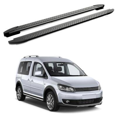 Turtle Volkswagen Caddy (2K) 2003-2019 / Uzun Şasi Yan Basamak Era V1 Siyah